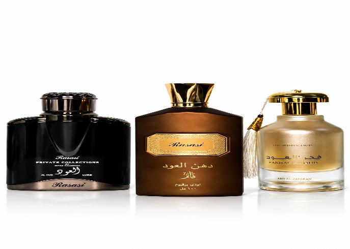 Collector's Set: Fakhar Al Oud White Oud, Al Oud LURE & Dhan Al Oud Faaiz — frascos